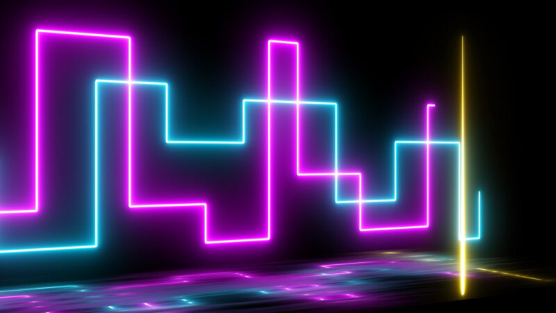 ネオンライトの輪郭